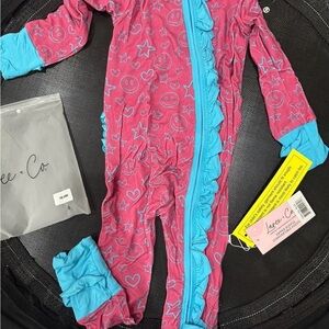 Laree + Co TOBIN BAMBOO CONVERTIBLE ZIPPER FOOTIE 18-24m